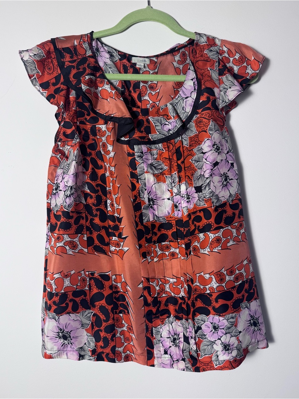 Anthropologie Odeill Top Blouse Women’s size 8 silk